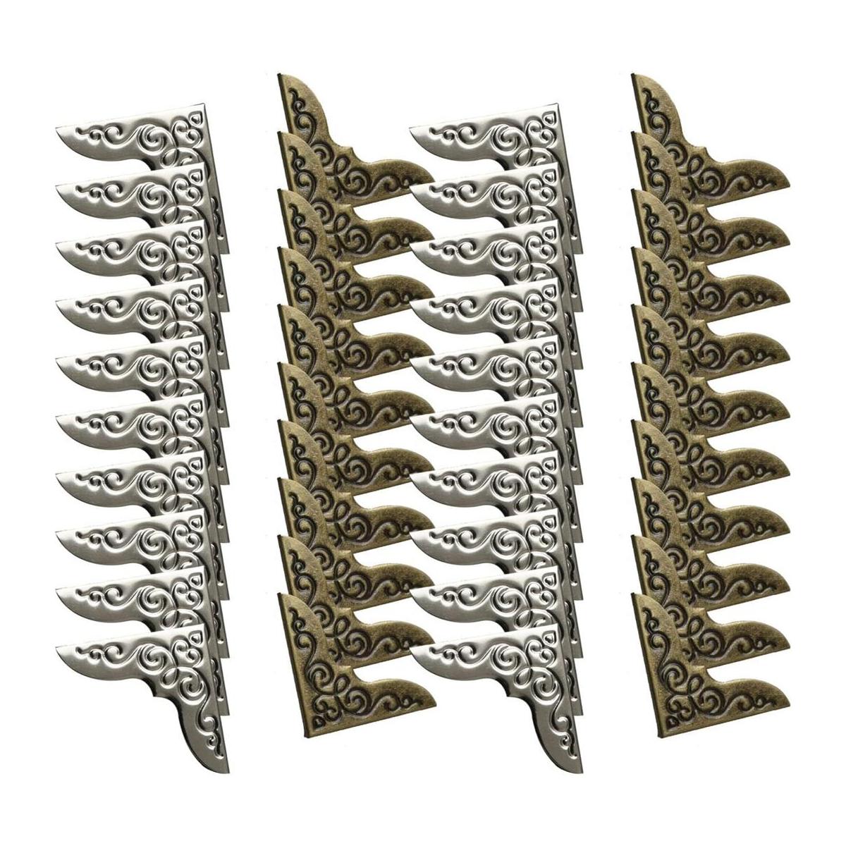 Book Corner HSCGIN 100 unidades de metal bronce y plata