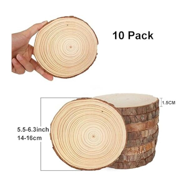 CYEAH 10 piezas de rebanadas de madera 5.56.5 pulgadas de