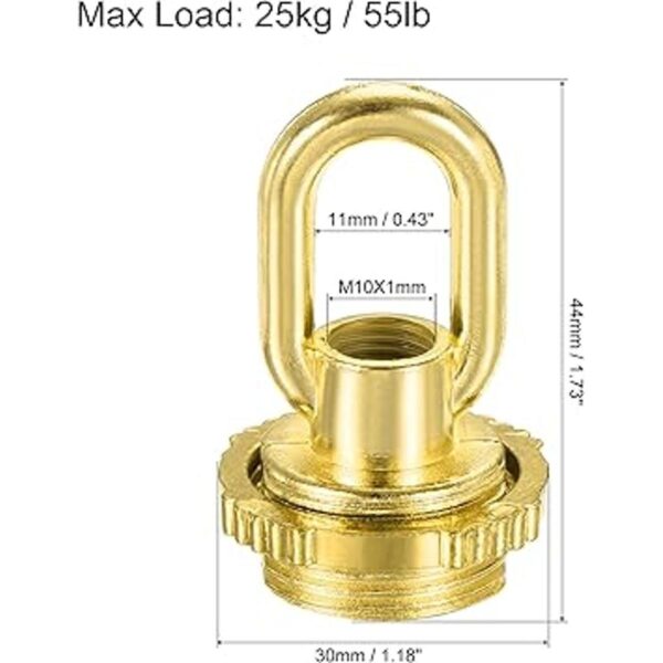 MECCANIXITY Tuerca de ojo de 55.1 lbs de carga máxima de_2