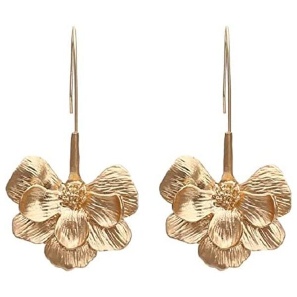 Pendientes de flores para mujer aretes de pétalos de_1