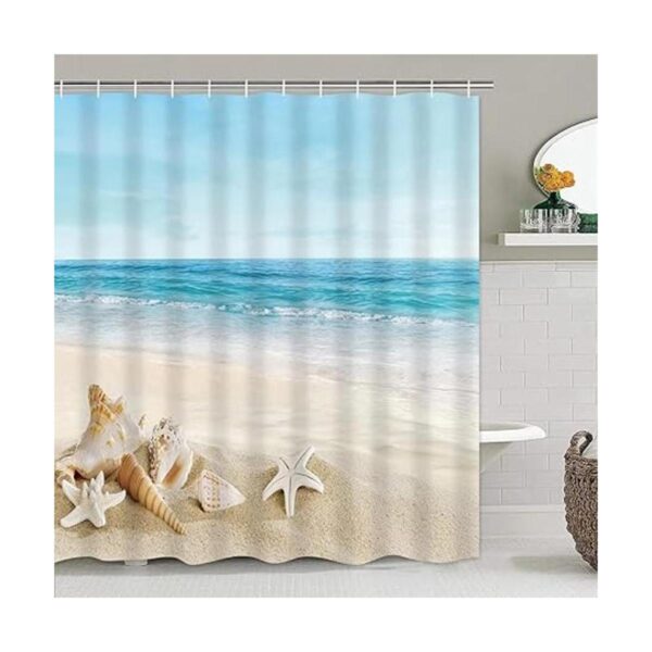 Juego de 4 cortinas de ducha de verano para playa