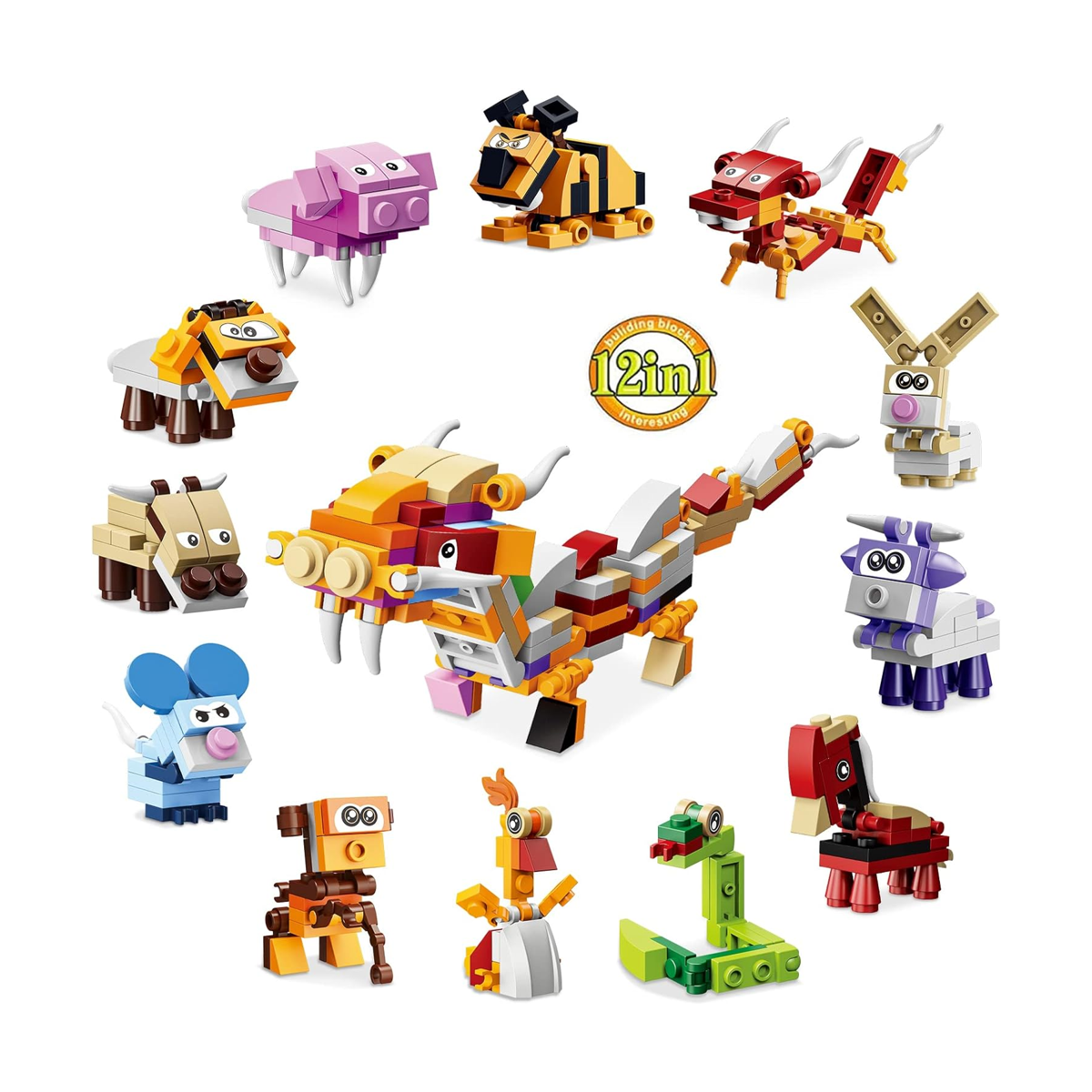 JOYPRO Juego de 12 cajas de bloques de construcción de