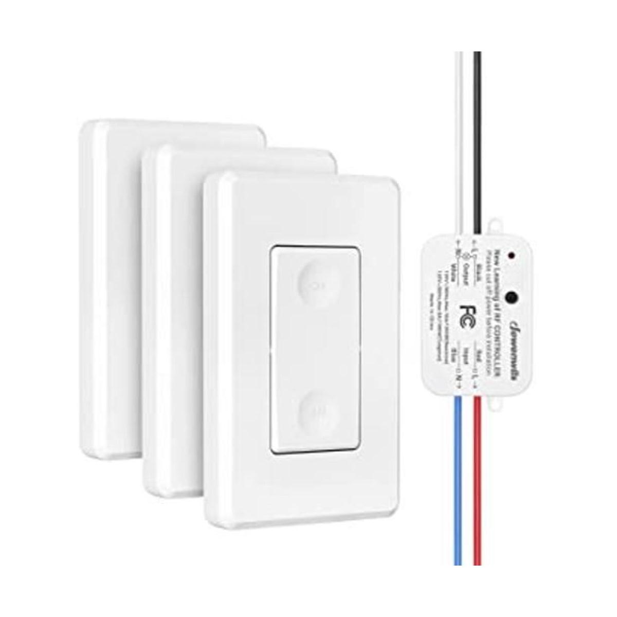 DEWENWILS Kit de interruptor de luz de pared inalámbrico