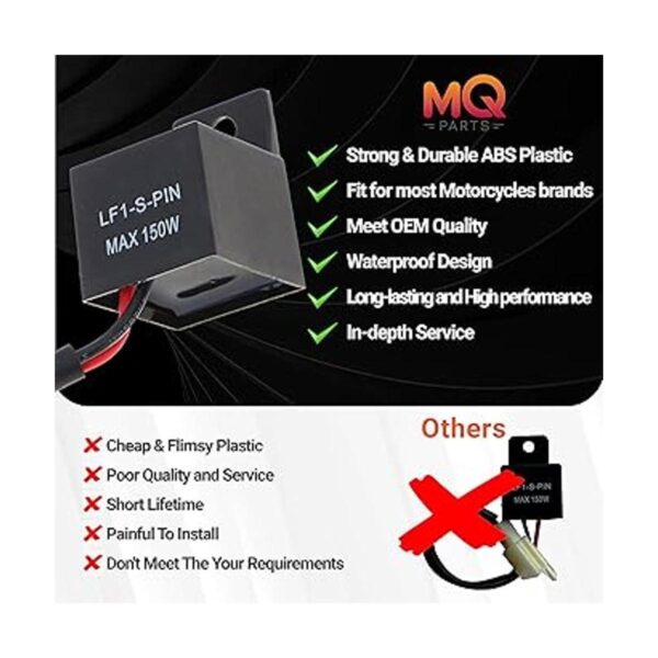 MQparts Paquete de 2 relés intermitente LED electrónico_2