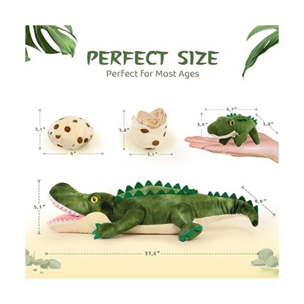 MorisMos Animal de peluche de cocodrilo de 23.6 pulgadas_5