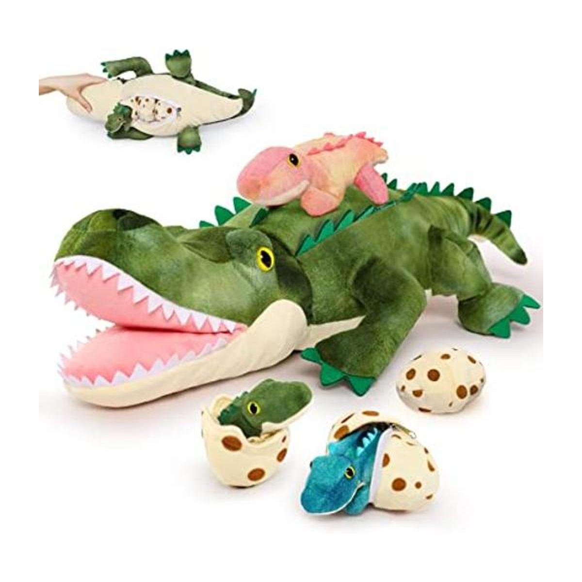MorisMos Animal de peluche de cocodrilo de 23.6 pulgadas