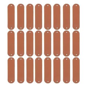 GARNECK 100 etiquetas de cuero sintético en blanco con