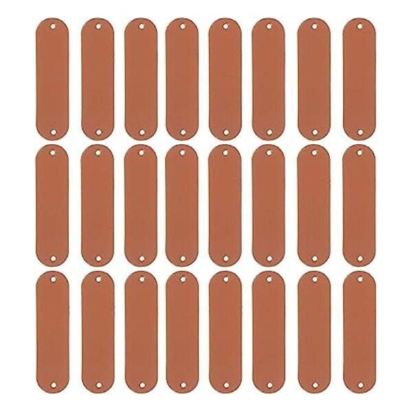 GARNECK 100 etiquetas de cuero sintético en blanco con