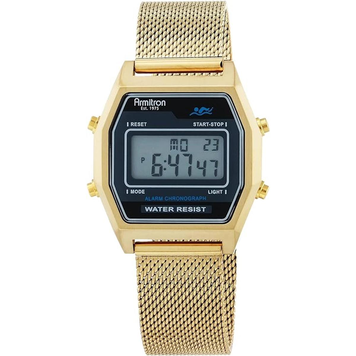 Armitron Sport Retro Digital Chronograph Mesh Bracelet