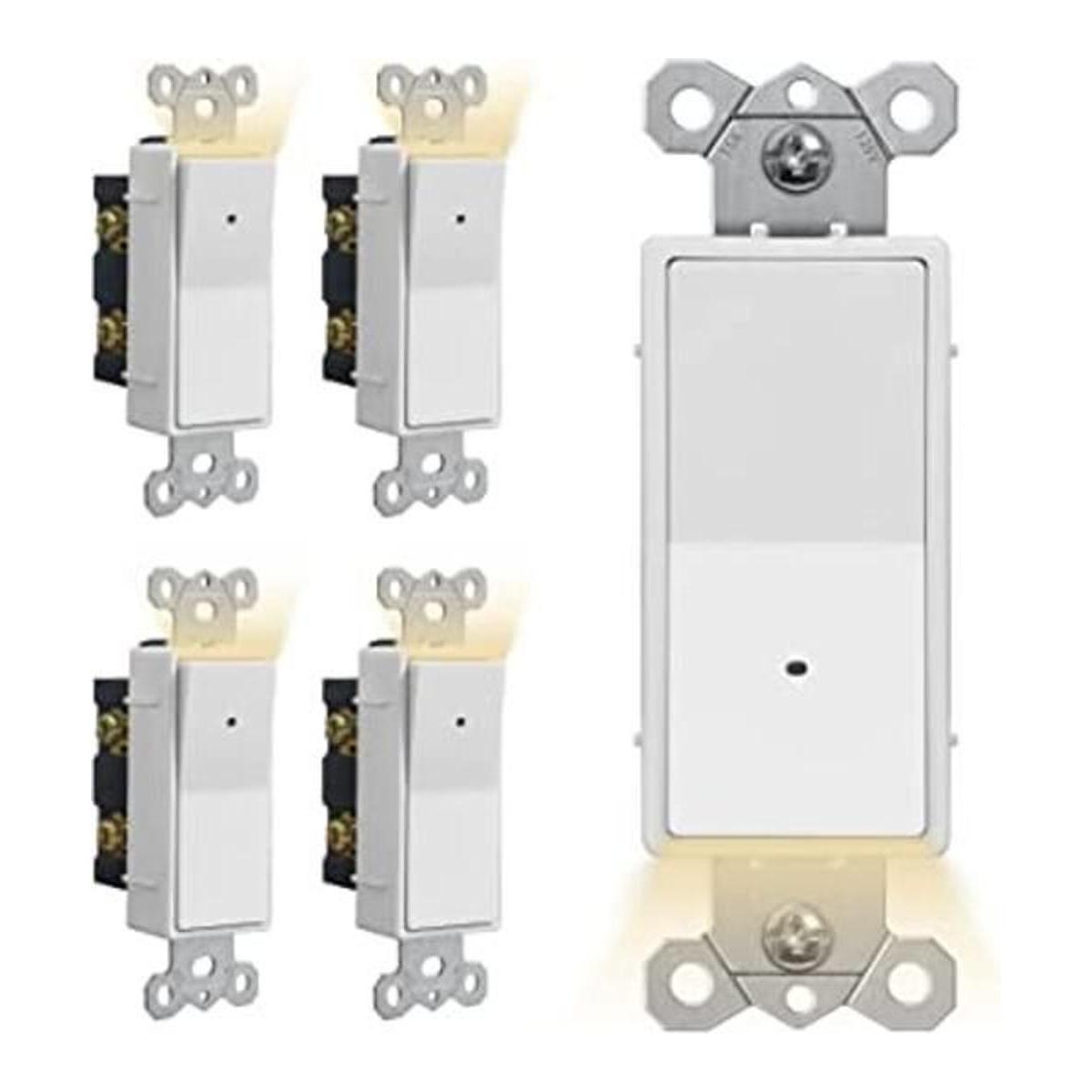 Paquete de 5 interruptores de luz iluminados CML