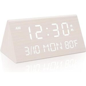 Kogonee Reloj despertador digital de madera 0100 de_1