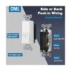 Paquete de 5 interruptores de luz iluminados CML
