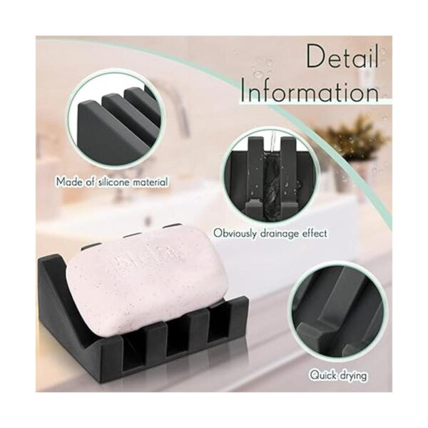 Jabonera de silicona autodesagante para ducha barra de_3