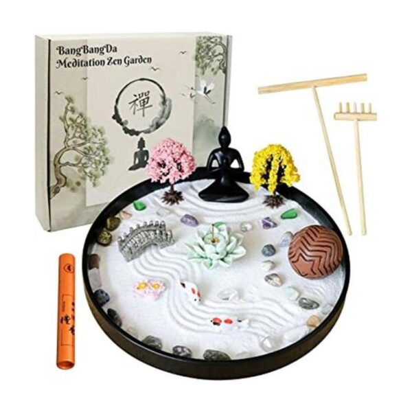 Jardín Zen en miniatura de meditación de yoga Mini mesa_1
