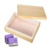 Molde rectangular de silicona para jabón con caja y tapa