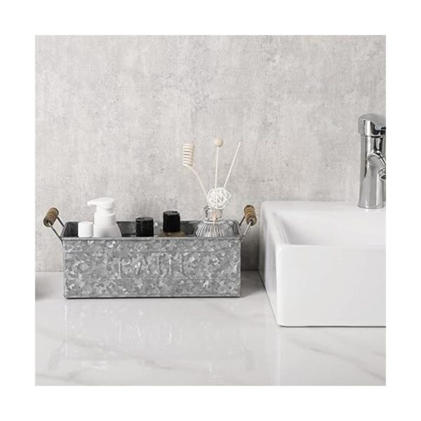 MyGift Cesta de almacenamiento rectangular de metal_3