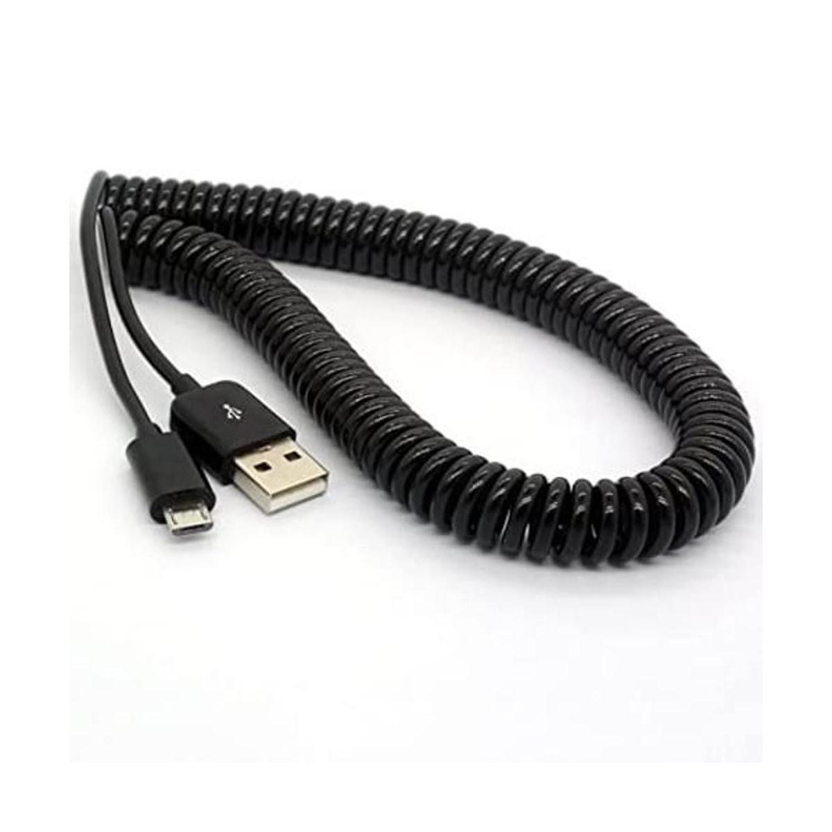 BSHTU Cable USB a micro USB en espiral de resorte USB 2.0