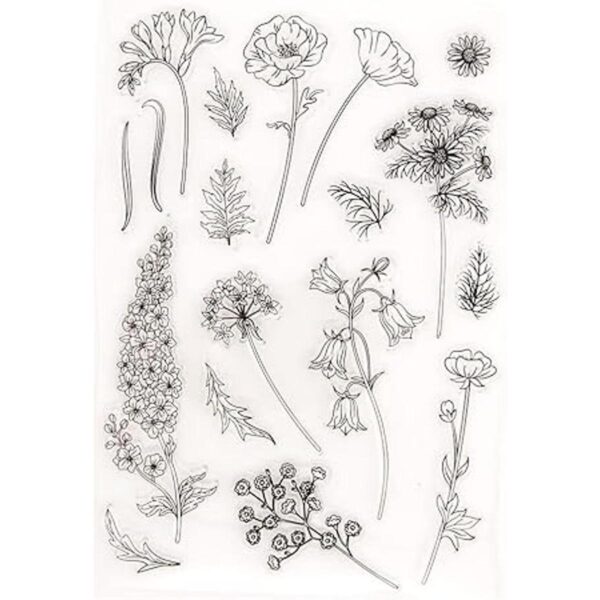 Lily Craft Linda Craft Sellos transparentes de flores de_2