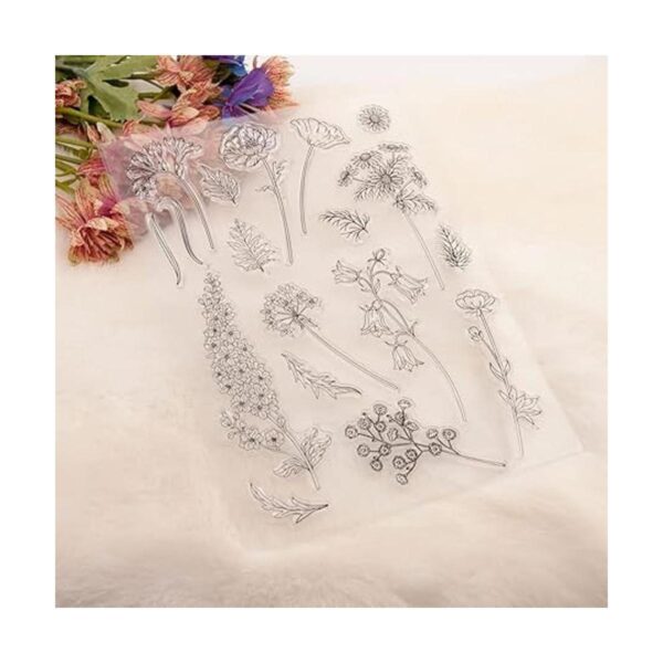 Lily Craft Linda Craft Sellos transparentes de flores de_3
