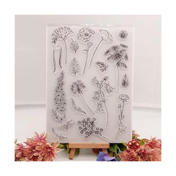Lily Craft Linda Craft Sellos transparentes de flores de_1