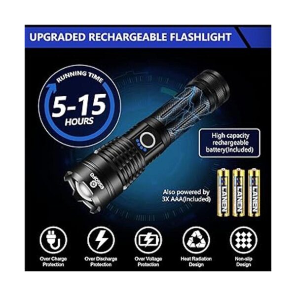 Linterna recargable de alta potencia LED de alto_4