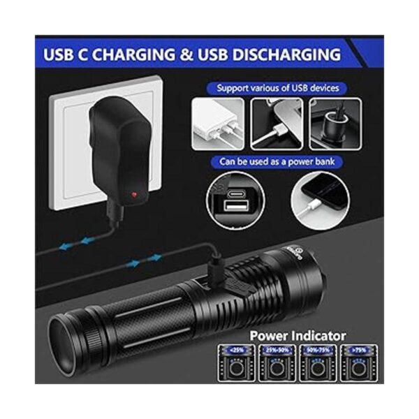 Linterna recargable de alta potencia LED de alto_3