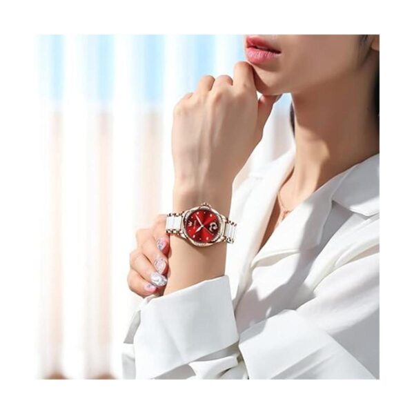 OLEVS Relojes para mujer cuerda automática mecánica de_3