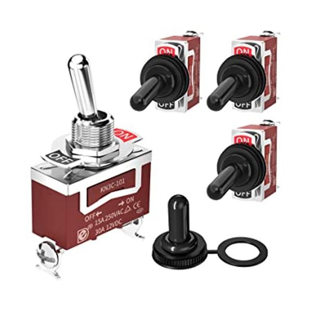 Joinfworld Interruptor de palanca marino de 12 V CC 30 A