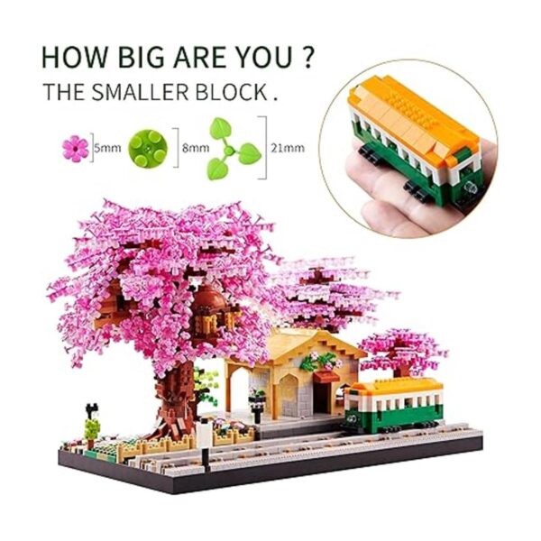 KLMEi Micro bloques japoneses de sakura para casa de_2
