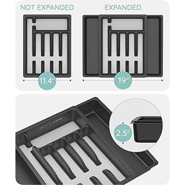 Organizador expandible de cajones de cocina práctico