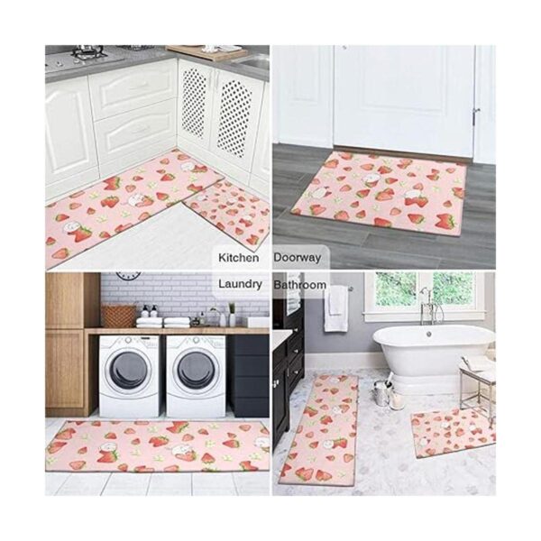 Juego de 2 alfombrillas de cocina con diseño de gato de