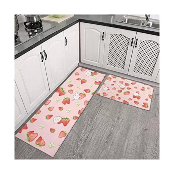 Juego de 2 alfombrillas de cocina con diseño de gato de