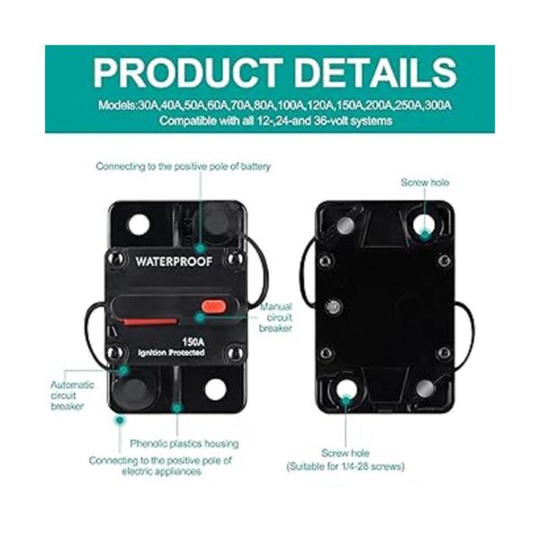 Disyuntor impermeable de 150 amperios con reposición_4