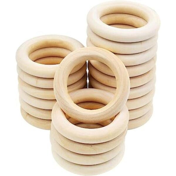 BronaGrand 20 anillos de madera natural sin terminar