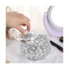Hipiwe Joyero de cristal con tapa de cristal caja de