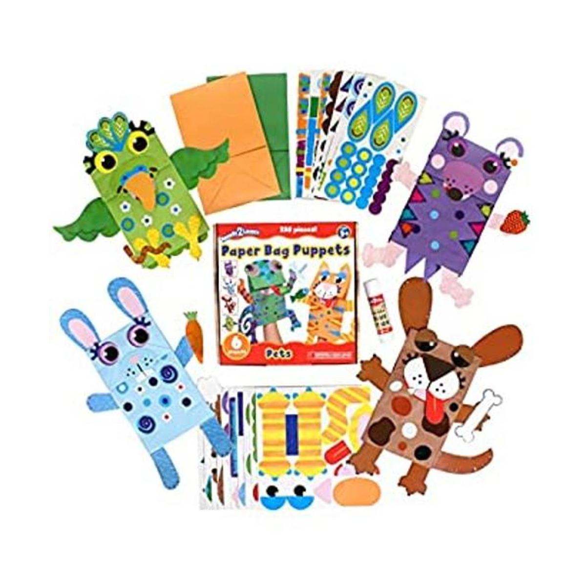 READY 2 LEARN Bolsa de papel para mascotas de marionetas