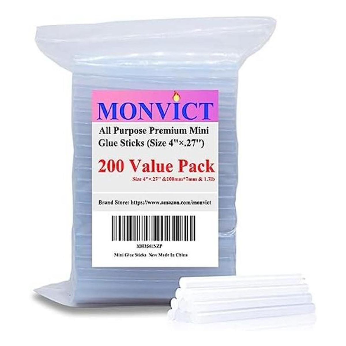 Monvict Palillos de pegamento caliente paquete de 200