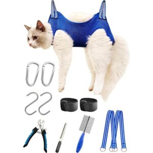Kkiimatt 10 in 1 Pet Grooming Hammock Harness with Nail_1