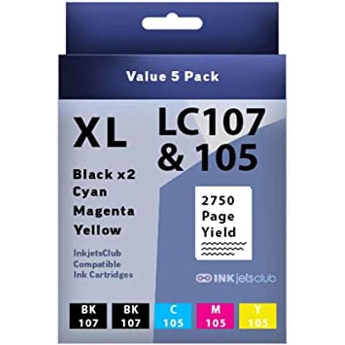 Brother LC107 105 Cartucho de tinta de alto rendimiento