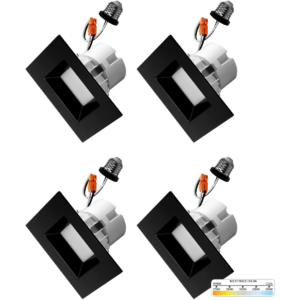 Luz empotrable LED cuadrada de 4 pulgadas paquete de 4_1