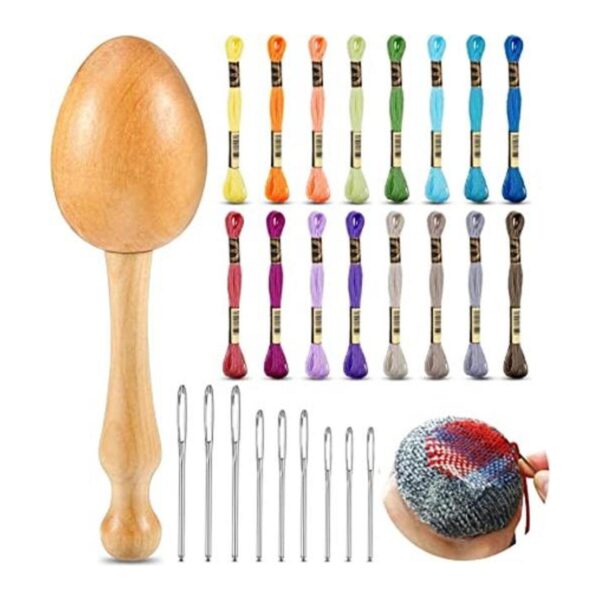 Huevo de Darning Egg para calcetines kit de suministros
