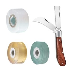 Cuchillo de injerto de jardín doble hoja de acero_1
