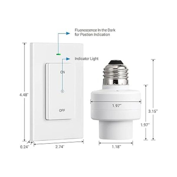 DEWENWILS Enchufe de luz de control remoto E26 E27_3