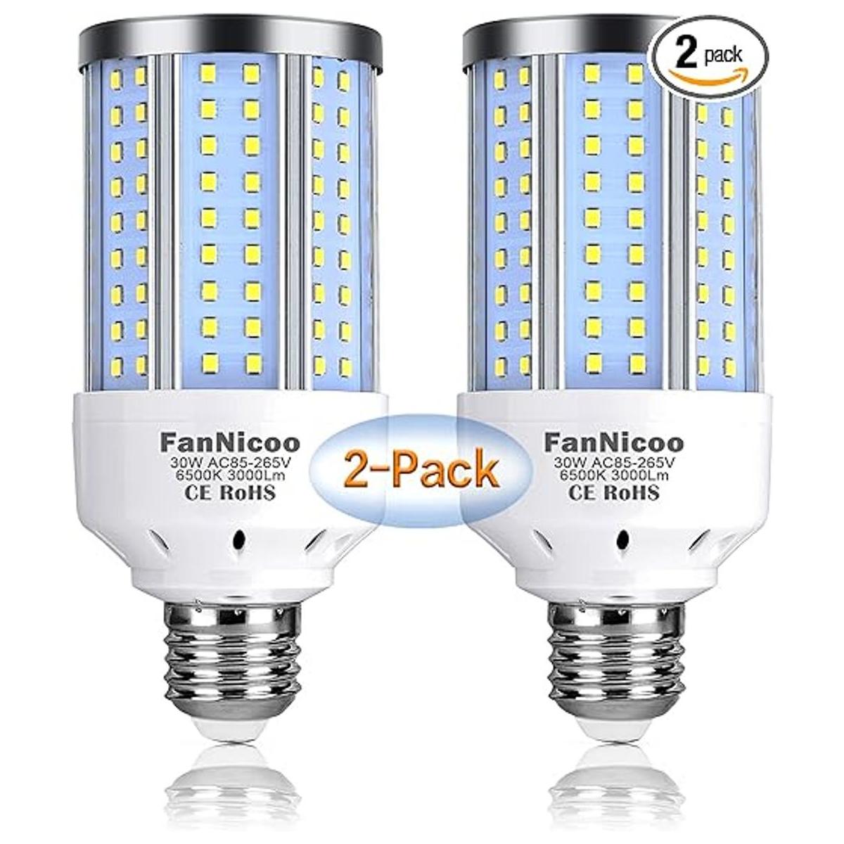Paquete de 2 bombillas LED de maíz equivalente a 200 W