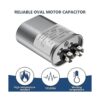 Dreyoo Condensador de arranque ovalado de 10 uF MFD 6_3