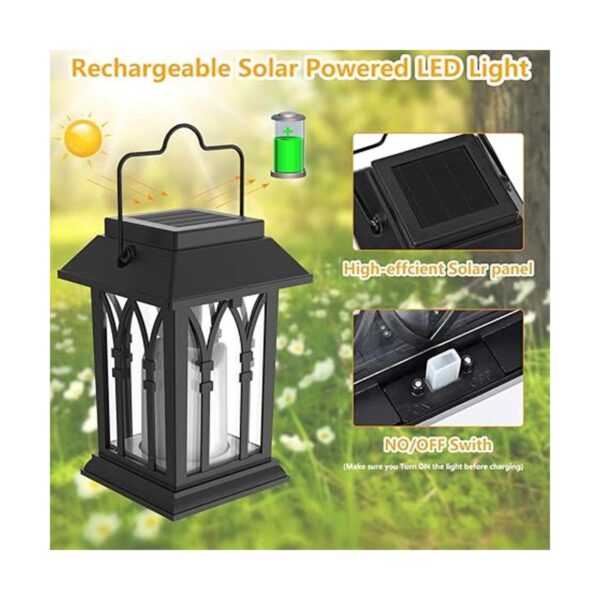 Gisanty Faroles solares para exteriores paquete de 2_2