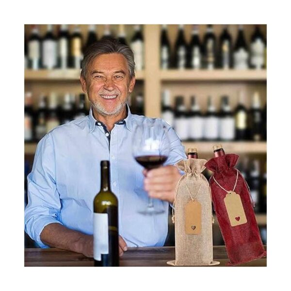 Homum 12 bolsas de vino de arpillera de primera calidad y