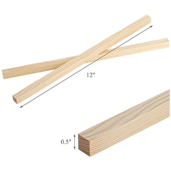 Elsjoy Paquete de 50 varillas cuadradas de madera de pino