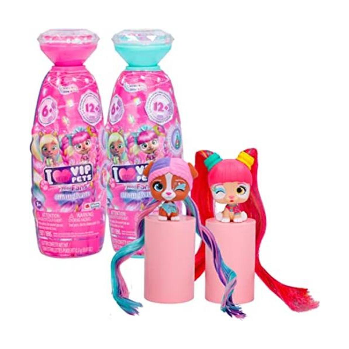 Paquete de 2 mini fans de VIP Pets Glam Gems Incluye