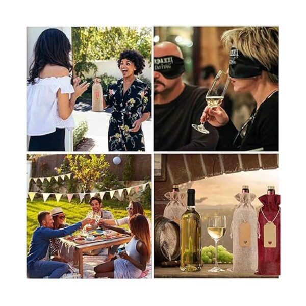 Homum 12 bolsas de vino de arpillera de primera calidad y
